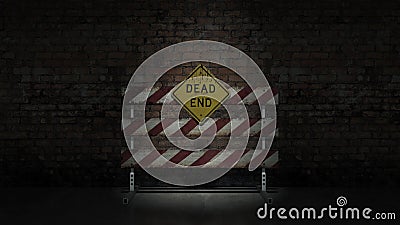 Dead end sign could represent various jobs or relationships Stock Photo