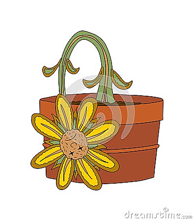 Dead flower Vector Illustration