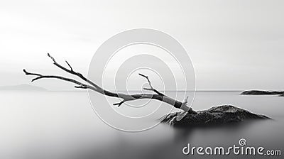 Zen Minimalism: Seascape Of A Floating Limb By Jules Daz Stock Photo