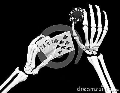 Dead mans hand Stock Photo