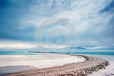 Dead Sea coastline Stock Photo