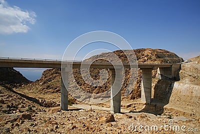 Dead Sea road bridge Stock Photo