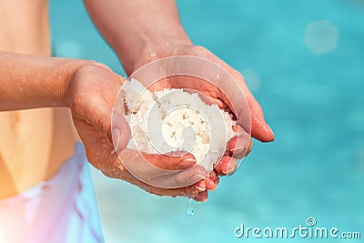 Dead Sea salt Stock Photo