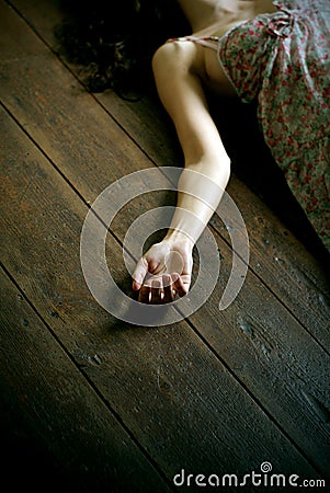 Dead woman Stock Photo