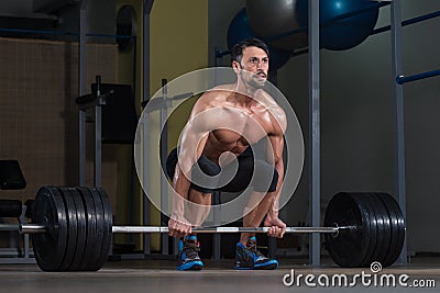 Deadlift Workout For Back Stock Photo