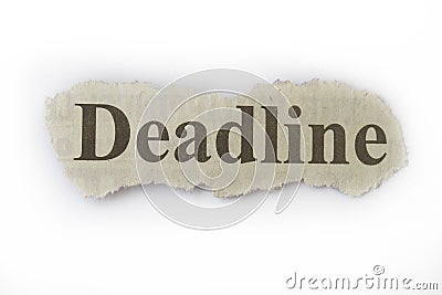 Deadline Stock Photo