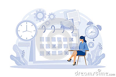 Deadline abstract concept vector illustration. Project management, Vector Illustration