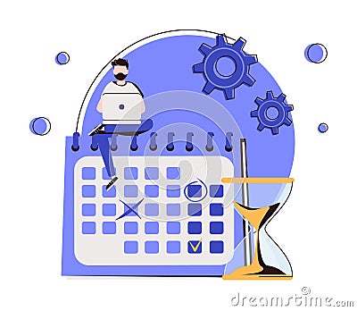 Deadline abstract concept vector illustration. Project management, work time limit, task due dates Vector Illustration