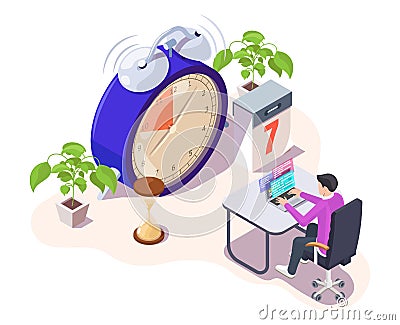 Deadline calendar vector save time and management Vector Illustration