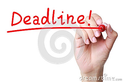 Deadline Stock Photo