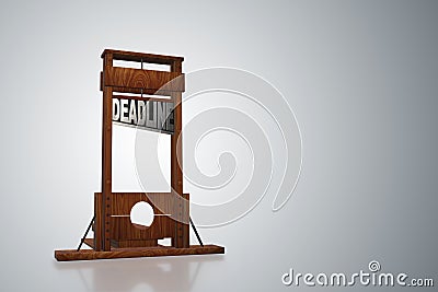 The deadline concept with guillotine - 3d rendering Stock Photo