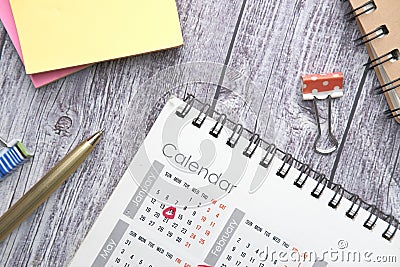 deadline concept with red mark on calendar date Stock Photo