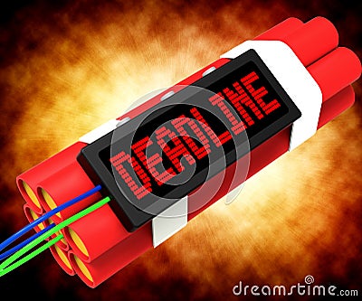 Deadline On Dynamite Showing Pressure And Urgency Stock Photo