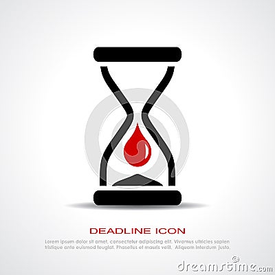 Deadline icon Vector Illustration