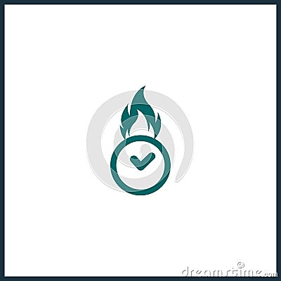 deadline logo. Time icon fire Clock vector icon deadline simple icon Stock Photo