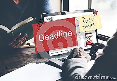 Deadline Note Calendar Planner Concept Stock Photo