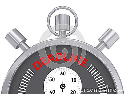 Deadline stopwatch Stock Photo