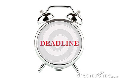 Deadline word on the alarm clock Stock Photo