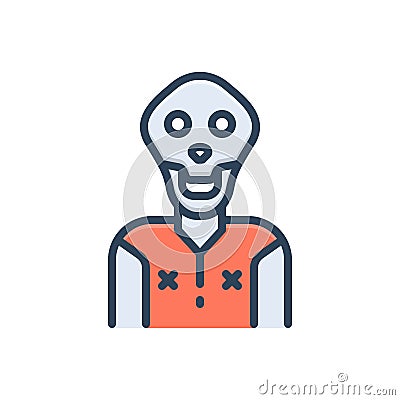 Color illustration icon for Deadly, fatal and malignant Vector Illustration