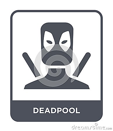 deadpool icon in trendy design style. deadpool icon isolated on white background. deadpool vector icon simple and modern flat Vector Illustration