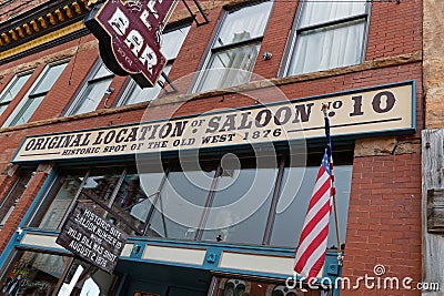 Original old saloon in Deadwood Editorial Stock Photo