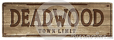 Deadwood South Dakota Town Limit Sign Stock Photo