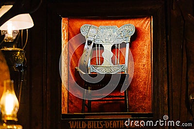 Death chair of Wild Bill Hickok Editorial Stock Photo