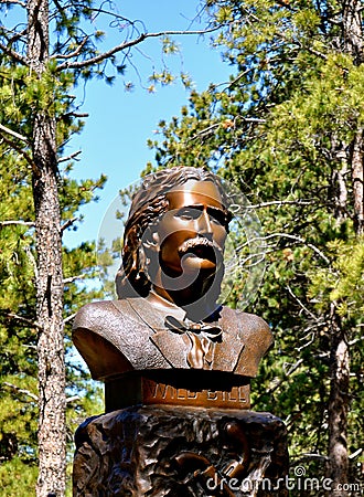 Deadwood wild bill statue Stock Photo