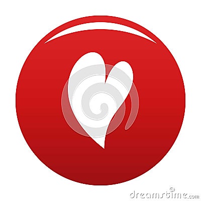 Deaf heart icon vector red Vector Illustration