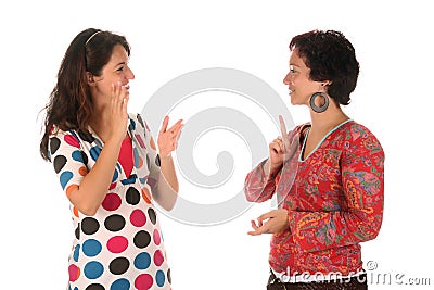 Deaf persons hand demonstrating Stock Photo