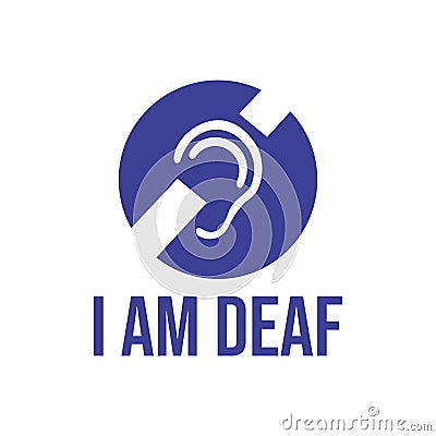 Deaf sign symbol vector illlustration Vector Illustration