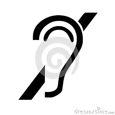 Deafness symbol icon Stock Photo