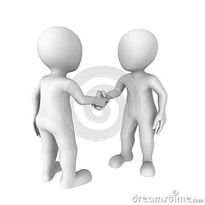 3d handshake Stock Photo