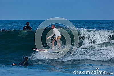 Surfing in Deal New Jersey Editorial Stock Photo