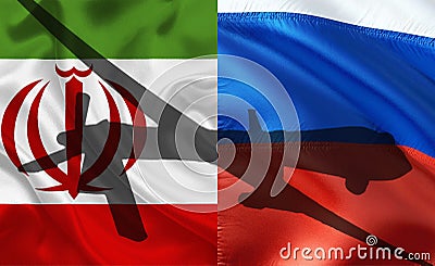 The deal between Russia and Iran on combat drones. Stock Photo