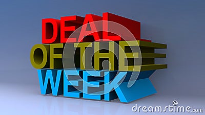 Deal of the week on blue Stock Photo