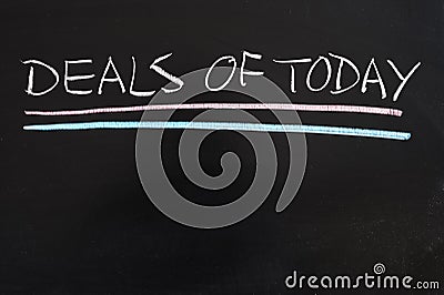 Deals of today Stock Photo