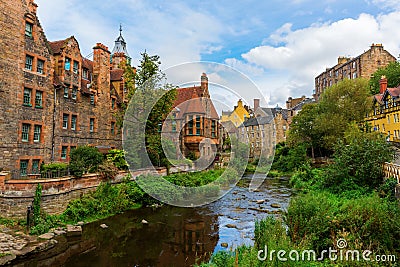 Dean Village in Edinburgh, Scotland Stock Photo