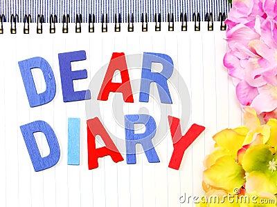 Dear diary word Stock Photo