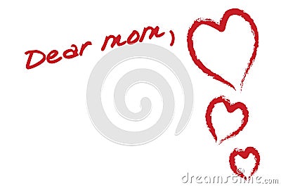 Dear mom Vector Illustration