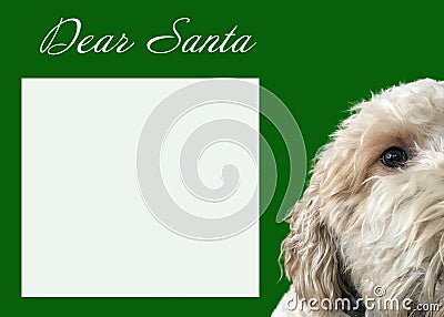 Dear Santa Card with Copy Space for Extra Text Stock Photo