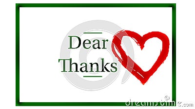 Dear Thanks Illustration Image Stock Photo