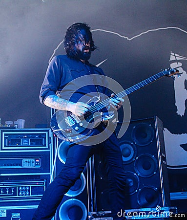 Death From Above 1979 in concert at Brooklyn Steel in New York Editorial Stock Photo