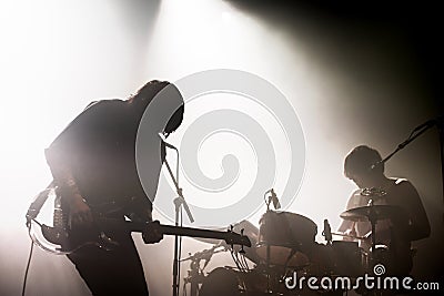 Death From Above 1979 (punk rock band) in concert at Primavera Sound 2015 Editorial Stock Photo