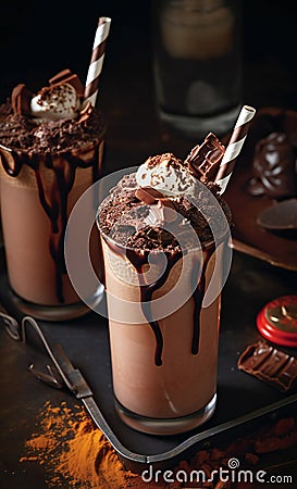 Death chocolate milkshake recipe food and home entertaining Stock Photo