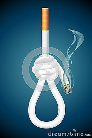 Death from Cigarette Vector Illustration