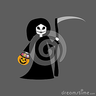 Death halloween costume Vector Illustration