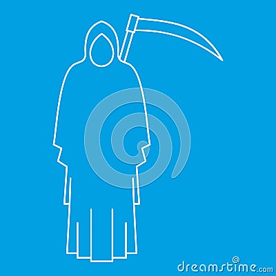 Death icon, outline style Vector Illustration