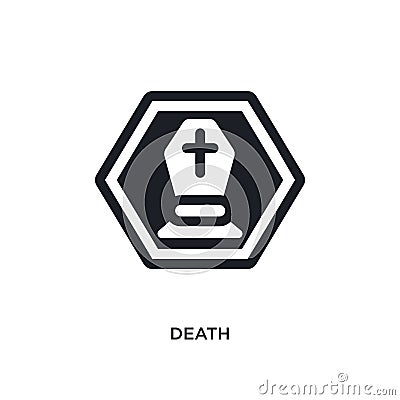 death isolated icon. simple element illustration from signs concept icons. death editable logo sign symbol design on white Vector Illustration