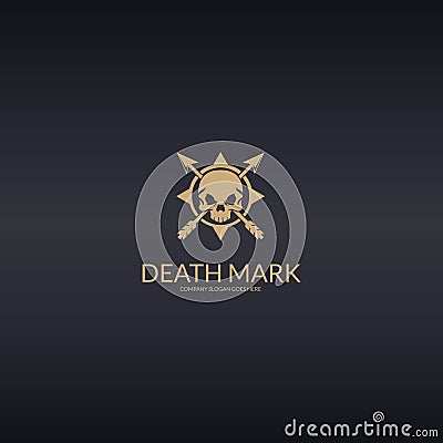 Death mark. Skull logo Vector Illustration